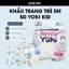 Khẩu trang 5D YOKI KIDS dành cho trẻ 3 đến 10 tuổi 4 lớp kháng khuẩn dày