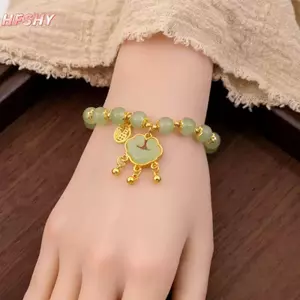 Vòng tay nữ thời trang giả ngọc Hetian, trang sức sang trọng làm quà tặng