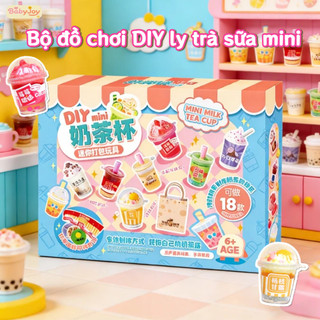 【BabyJoy】Bộ đồ chơi DIY ly trà sữa mini,Phát triển kỹ năng thực hành của trẻ em,quà sinh nhật đáng yêu