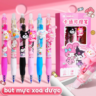 Bút Mực Xoá Được Bút Bi Học Tập, Ngòi 0.5mm Viết Êm, Mực Xanh, Hộp Đựng Chắc Chắn, Thiết Kế Cute Dành Cho Học Sinh​