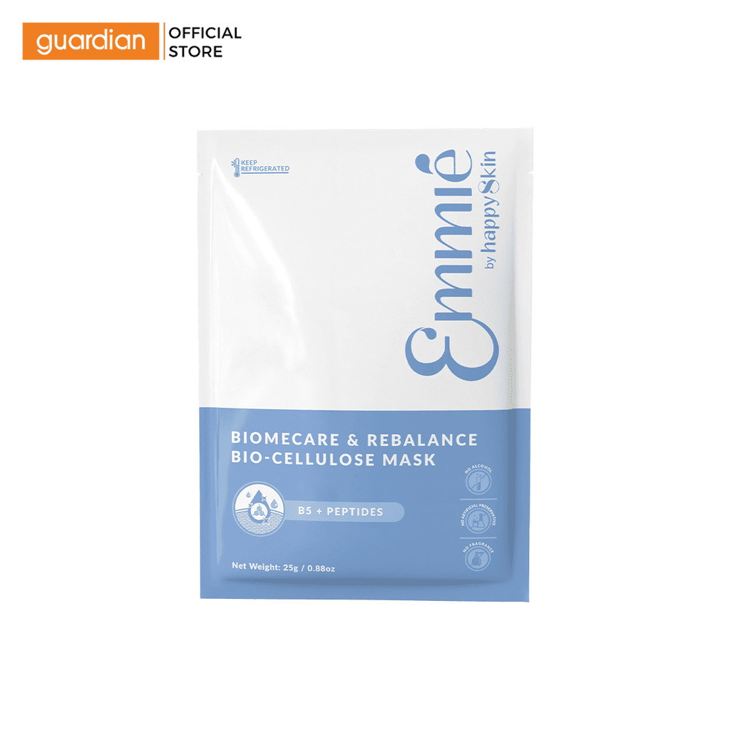 Mặt Nạ Sinh Học Dưỡng Ẩm Làm Dịu Emmié By HappySkin Biomecare & Rebalance Bio Cellulose Mask 25g | Guardian Việt Nam