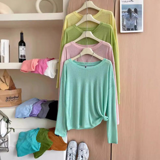 Kem Chống Nắng và Áo Thun Nữ Mùa Hè từ Vải Ice Silk Linen Mỏng nhẹ - YEW5