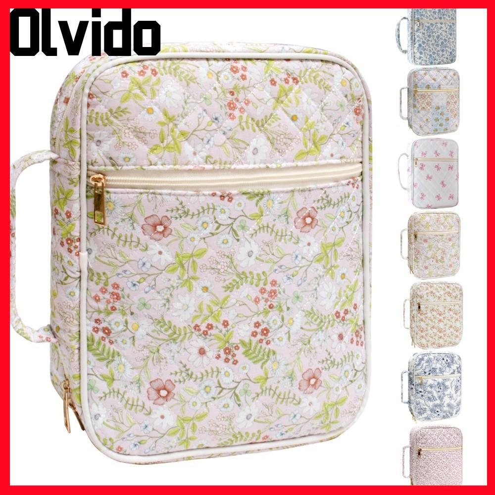 Vỏ Kinh Thánh OLVIDO Dành Cho Nữ, Chăn Có Bút Dán Kinh Thánh, Bền Lớn Di Động Dây Kéo Túi Kinh Thánh Mang Theo Cho Nhà Thờ Cầu Nguyện