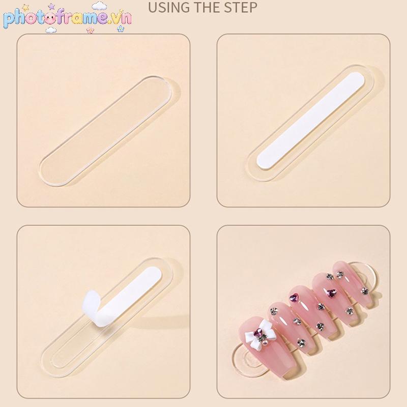 Khung ảnh 300 Cái / 10 Tờ Kệ trưng bày hai mặt Đầu móng tay Tự dính Có thể tháo rời Nail Art Display Stand Stiers VN