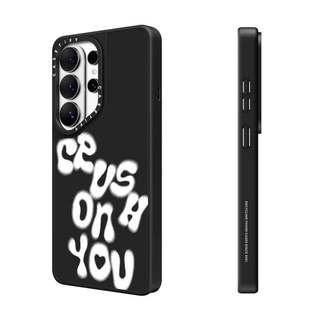 CASECASE X ILLIT WONHEE 's Edit Crush on you - Ốp lưng trắng mờ màu đen hút từ tính Samsung Galaxy S26 Ultra S25 S24 S23 Ultra Plus Mặt sau cứng có hộp khắc logo