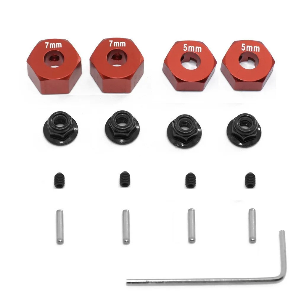 Kim Loại Lục Giác Bánh Xe Trung Tâm Chân Và M4 Mặt bích Khóa Hạt Bộ Cho Trxs Slash 2WD 1 / 10 Nâng Cấp Phần Thay Thế 1654 3654
