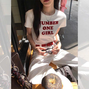 Áo thun baby tee nữ NUMBER ONE GIRL cộc tay ôm body tôn dáng XIMIMI SP419