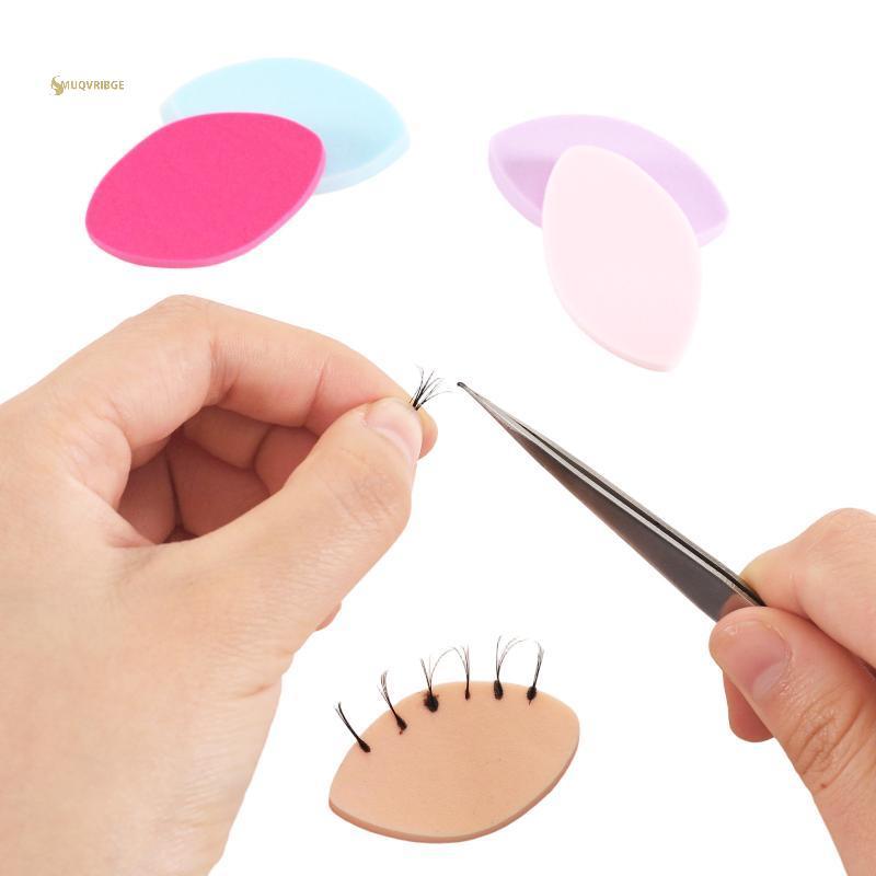 MUQV 20 / 50 Miếng Bọt Biển Mềm Miếng Lót Lông Mi Giả Nhiều Màu Sắc Có Thể Tái Sử Dụng Trang Điểm Puffs Lash Biểu Đồ Wispy Mi Cho Người Mới Bắt Đầu Đào Tạo Dụng Cụ Nối Mi n
