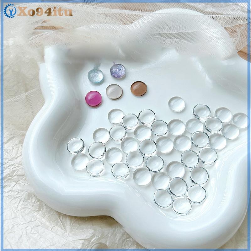 XOITU 40 Chiếc Thẻ Màu Thủy Tinh Đầu Trong Suốt Vòng Hiển Thị Gel Ba Lan Thiết Kế Móng Tay Bảng Màu Đầu Thẻ Phong Cách Hàn Quốc Dụng Cụ Làm Móng Tay VN