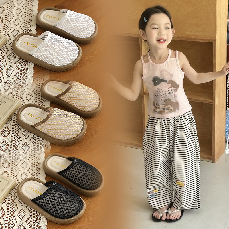 Giày dép trẻ em nữ thoáng khí thoải mái mới cho mùa hè, giày dép đi biển thời trang