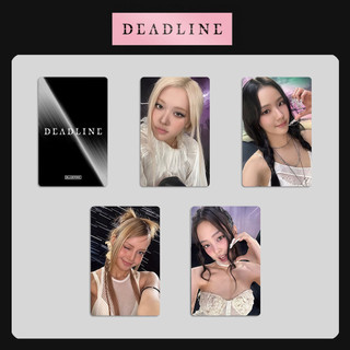 GC9 4 Cái / bộ BLACKPINK JENNIE LOMO Card 3rd MINI ALBUM DEADLINE Bưu Thiếp Bộ Sưu Tập Mực Hồng Ngoại Vi CG9
