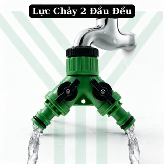 【COD】Đầu nối nhanh chia đôi có van khóa, là giải pháp tiện lợi để mở rộng điểm lấy nước tại vườn, nhà xưởng hoặc gara.