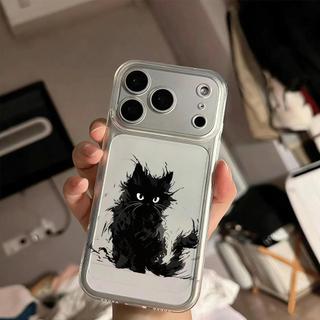 Lông xù mèo đen cho 16 trường hợp iPhone 17Air Space Case 14 13 11Pro