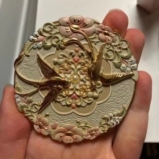 Gương Mini YUUKII, Dụng Cụ Mỹ Phẩm Hoa Mẫu Đơn Vintage, Quà Tặng Gương Trang Điểm Bỏ Túi Phong Cách Trung Hoa Hợp Thời Trang