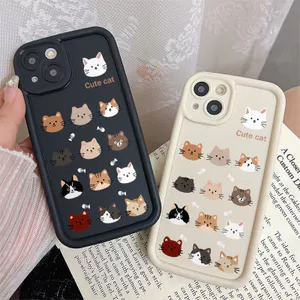 Ốp Lưng Cho Samsung Galaxy S26 S25 S24 S23 S22 S21 S20 Plus Ultra FE A04S A03S A02 M02 A12 M12 M32 A20 A30 A50S A30S Thiết Kế Mắt Thiên Thần Chống Rơi Họa Tiết Mèo Dễ Thương JGS136