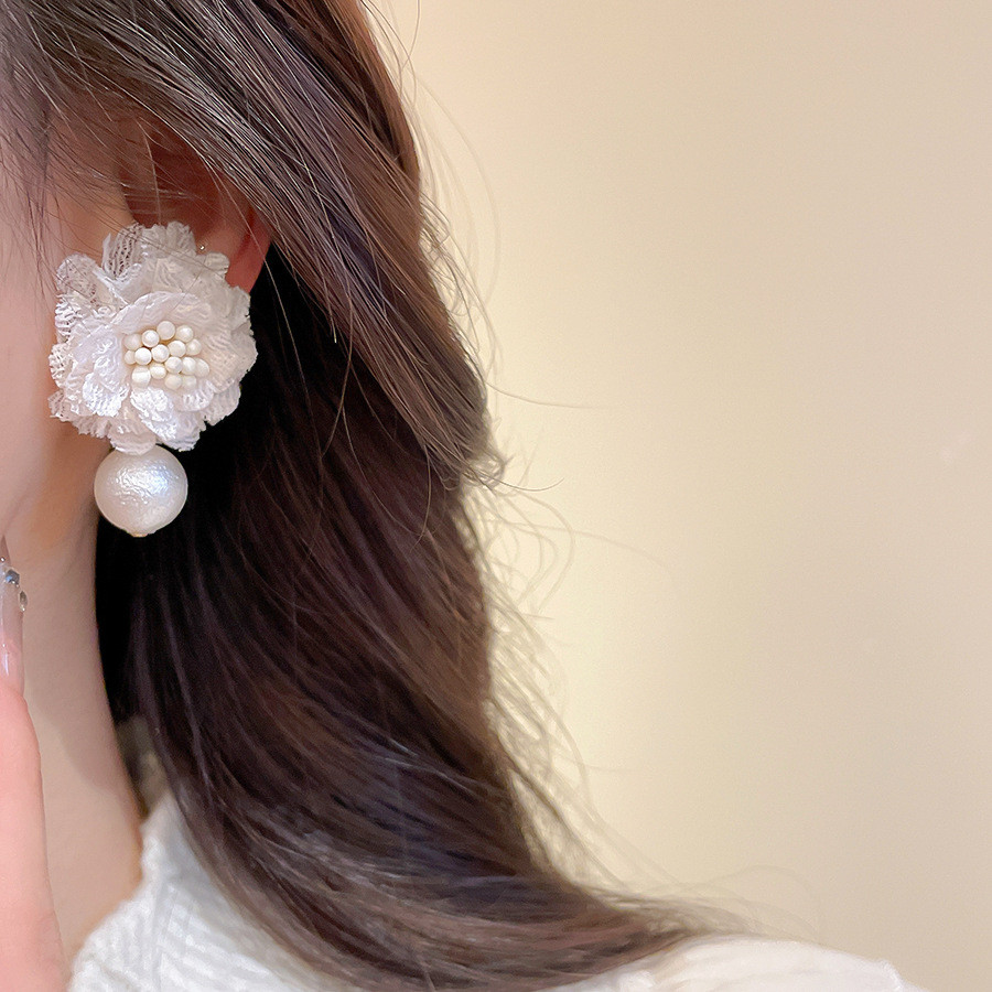 Bộ Đôi Đinh Tai Hoa Ngọc Trai Giả Thiết Kế Thanh Lịch Tinh Tế Phong Cách Xa Xỉ Độc Đáo Phụ Kiện Nữ Cao Cấp