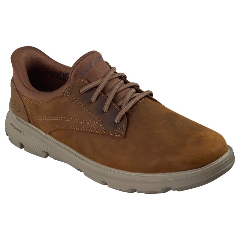 Giày Skechers chính hãng Slip-Ins Arch Fit Garza Langston Relaxed Fit Brown - Nâu