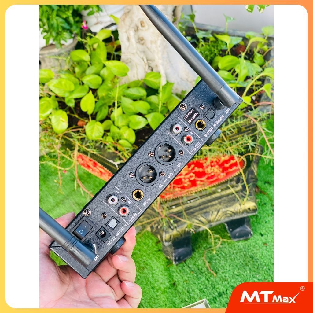Micro Đầu Thu Nhỏ Chính Hãng MTMAX UGX10II  DSP Sóng UHF Chỉnh Echo,tone,volume...