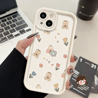 Ốp Điện Thoại Màu Trơn Gấu Dễ Thương Cho Tecno Spark 40C 40 30 30C 20 Pro Plus 20C 10 10C 9 8C 7 7T Go 1 2 3 2025 2024 2023 2022 2021 2020 Vỏ Mềm Chống Rơi Hoa Tulip Đơn Giản
