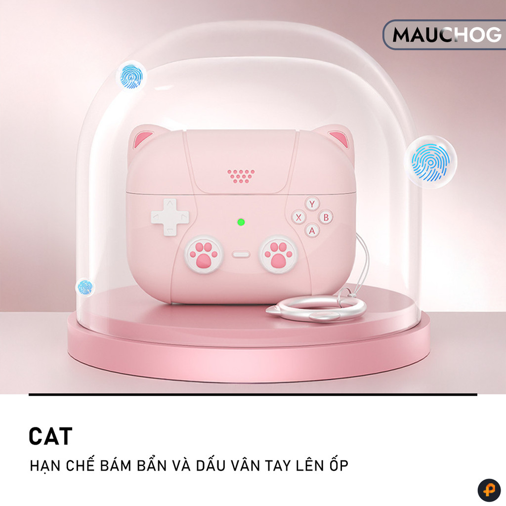 Ốp In Hình Mèo Cat Cute Dễ Thương Chống Bẩn Kèm Móc Khóa Cho Airpods Pro 3 2 Airpods 4