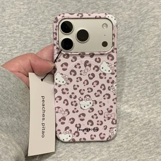 Ốp điện thoại giá đỡ từ tính hình con báo màu hồng dễ thương Thích hợp cho iPhone17 Pro Max 16 15 Pro Max Bảo vệ Camera chống sốc Vỏ cứng chống rơi