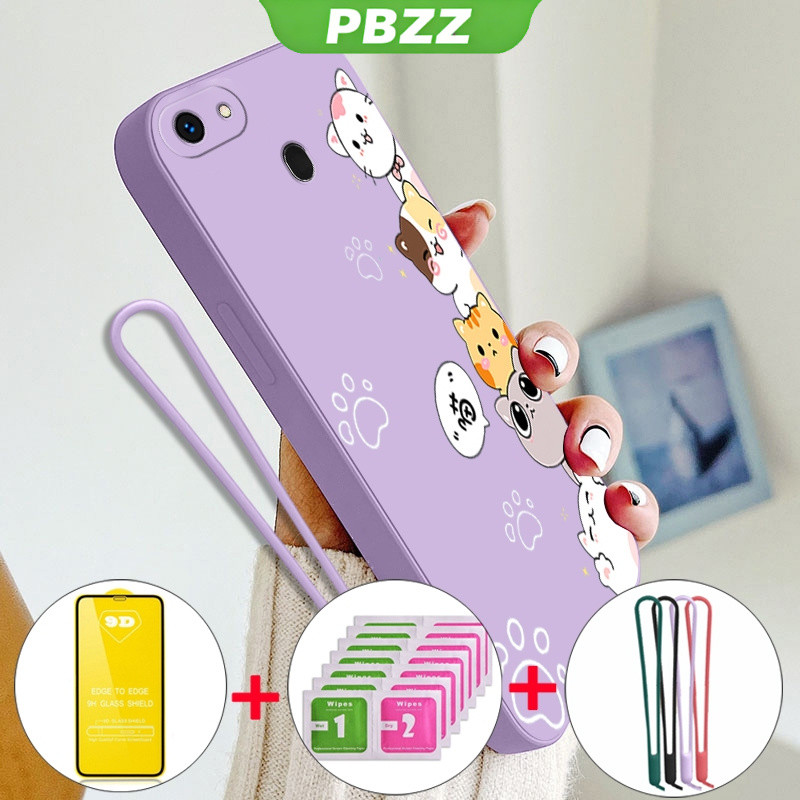 FOR ốp lưng Ốp cho OPPO F5 Oppo F7 Ốp điện thoại Ốp mềm Ốp silicon lỏng bảo vệ chống sốc thiết kế mới Mèo hoạt hình thẩm mỹ với màng mềm 9D ytmdzmm01
