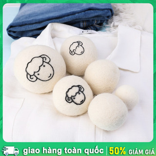 Bộ 6 bóng len sấy khô 7cm thiết kế dễ thương Bóng len sấy khô quần áo，Bóng giặt mềm，Bộ 6 quả，Chống tĩnh điện