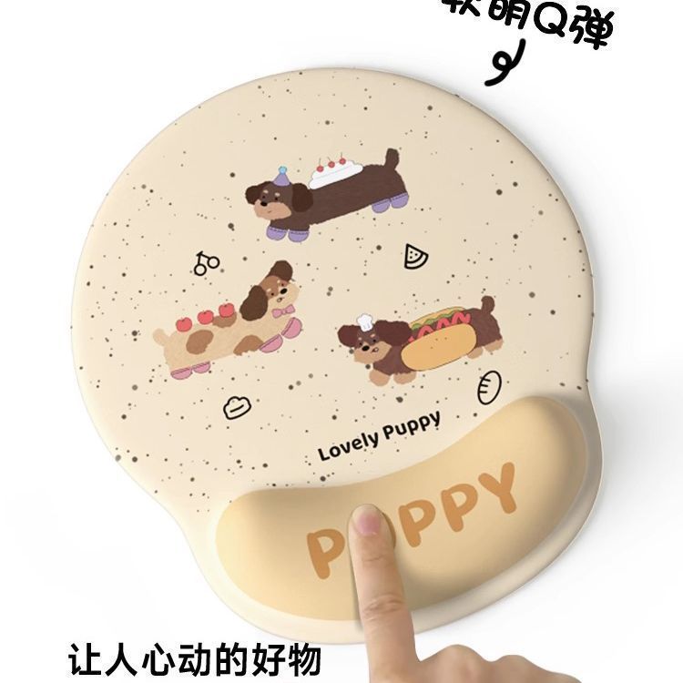 Hoạt Hình Mới Dachshund Chó Cổ Tay Chuột Miếng Lót Cổ Tay Cô Gái Chống Bụi Bẩn Văn Phòng Laptop Bàn Phím Còn Lại 2PJX