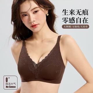Thời Trang Sâu V Ren Liền Mạch Áo Ngực Nữ Push Up Áo Ngực Thoải Mái Brassiere Quần Lót Nữ