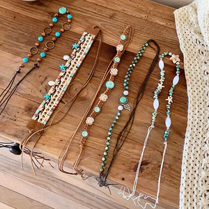 Đi Biển Phong Cách Kỳ Nghỉ Đính Hạt Thắt Lưng Retro Bohemian Phong Cách Dân Tộc Đầm Thắt Lưng Phụ Kiện Nữ Có Thể Điều Chỉnh Chiều Dài