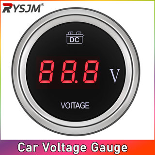 Đồng hồ đo điện áp ô tô 52MM Đồng hồ đo kỹ thuật số Vôn kế Phụ kiện ô tô