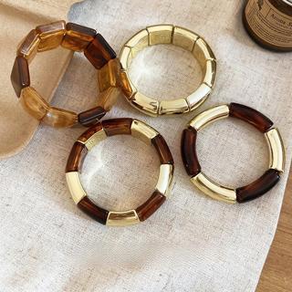 Vòng tay lồng vào nhau hình vuông Maillard Acrylic, Vòng tay Niche thời trang Châu Âu và Mỹ dành cho nữ