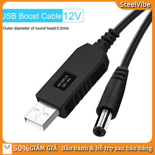 Dây chuyển đổi nguồn DC 5V sang 12V đầu DC3.5mm cho modem Đầu ra DC 12V،Với đèn، Cáp tăng tốc cho WIFI