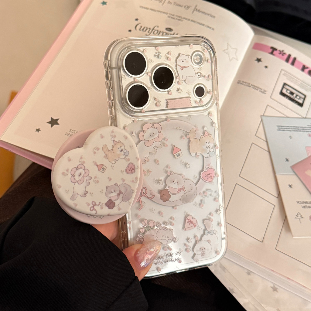 【Giao hàng nhanh】Ốp Điện Thoại Từ Tính Mèo Con Dễ Thương Cho iPhone17ProMax 16 15 14 ốp lưng iphone