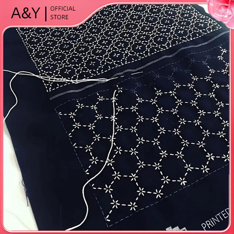 Bộ mẫu thêu A & Y Sashiko có thể tái sử dụng Quilting Stencil cho các dự án may vá DIY thủ công Nhiều kích cỡ tùy chọn.