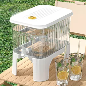 Bình Đựng Nước Tủ Lạnh Có Vòi Rót, Hộp Đựng Nước Có Chân Đế Tiện Lợi, Dung Tích Lớn, Nhựa An Toàn