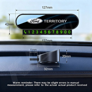 Thẻ số điện thoại ô tô Lãnh thổ Ford Thẻ đỗ xe tạm thời Có thể ẩn số điện thoại với 5 bộ số cho lãnh thổ CX743 CX756 Phụ kiện nội thất