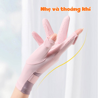 Găng Tay Chống Nắng Nữ Chống Tia UV MAISON, Thoáng Mát, Cảm Ứng Mượt Đi Xe Máy