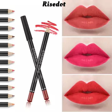 Bút kẻ môi trang điểm RISEDOT, Son môi mờ mịn màng, Bút chì làm đầy môi không thấm nước lâu trôi chuyên nghiệp