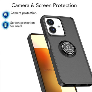 Vỏ chống sốc cho Honor X5c / X5c Plus Vỏ mờ mờ mờ có giá đỡ vòng xoay TPU ốp lưng