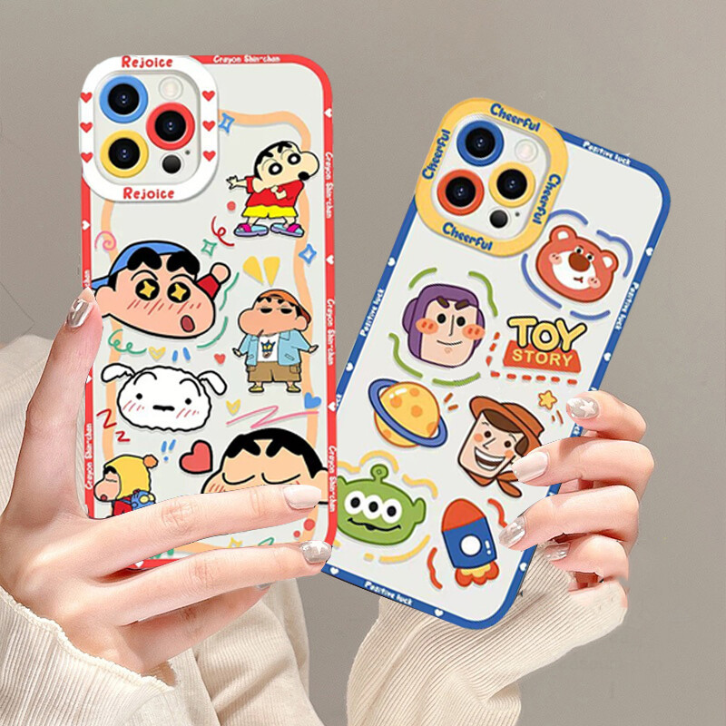 Ốp Điện Thoại Crayon Shinchan Dễ Thương Cho Infinix Tecno Spark GO 2022 2024 SMART 6 Plus 7 8 Tecno Pova 7 6 5 2 3 4 Pro POP 5 6 LIE Vỏ Hoạt Hình TPU Chống Sốc Trong Suốt Chống Rơi