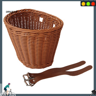 Giỏ đựng đồ OMG Giỏ trước xe đạp Dung tích Giỏ đựng xe đạp mây dệt tay chịu lực mạnh mẽ Phù hợp với đa năng Lắp đặt Dễ dàng Tay lái xe đạp bền để đi lại