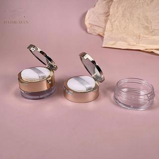 [hatheaven] Hộp nhựa đựng bột mỹ phẩm di động màu vàng 6g Nồi bột rời rỗng có sàng Hộp đựng đồ trang điểm du lịch có ống phồng đẹp