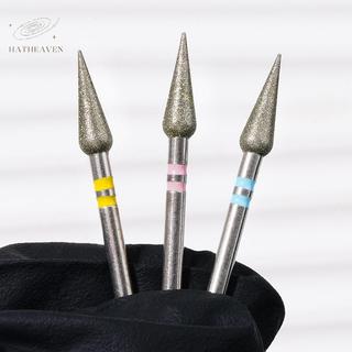 [hatheaven] Mũi khoan móng tay sạch sẽ hình nón sắc nét Mũi cacbua chuyên nghiệp để loại bỏ sơn Gel Dụng cụ làm móng tay bền bỉ cho kỹ thuật làm móng tay & DIY Nice
