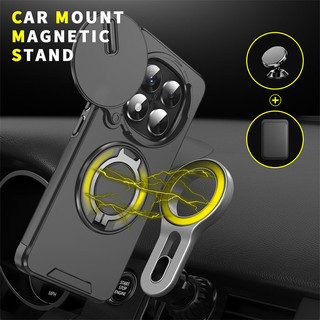 Vỏ Chống Sốc Giáp Cho Redmi Note 15 Pro + 15ProPlus Note15 Note15Pro 5G 4G Trượt Cửa Sổ Camera Bảo Vệ PC Cứng Ốp Lưng Từ Tính Giá Đỡ Ô Tô Vỏ Điện Thoại