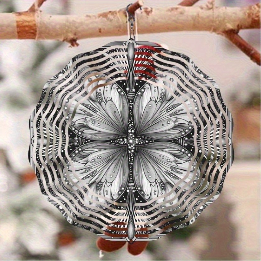 CIFbuy Mandala Chuông Gió Spinner Cho Sân Vườn Sân Trong Nhà Ngoài Trời Tất Cả Các Mùa Trang Trí Kim Loại Vẽ Tay Xoay Quà Tặng