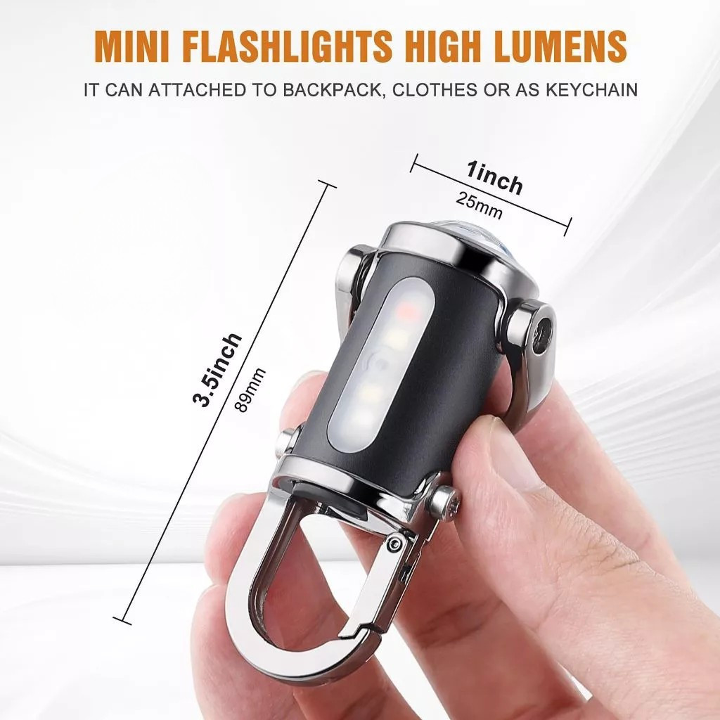 【COD】Đèn pin làm việc loại COB nhỏ gọn có thể móc vào chìa khóa, nhiều mức sáng lựa chọn, sạc lại dễ dàng để dùng hàng n