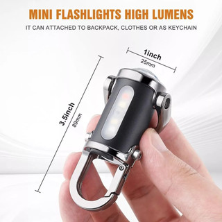 【COD】Đèn pin mini dùng cho EDC, có thể móc vào chìa, cung cấp ánh sáng với 7 mức điều chỉnh cho công việc và sinh hoạt.
