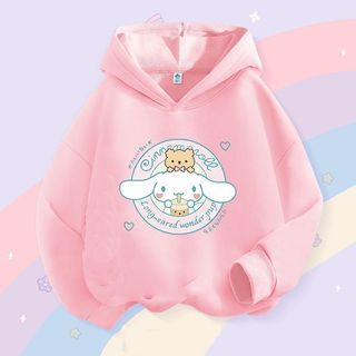 Cinnamoroll Style Girls Áo Hoodie Top dáng rộng vừa vặn Thiết kế hoạt hình Trang phục hàng ngày nhẹ