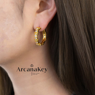 Bông Tai Hình Tròn Sáng Bóng ArcanaKey - Thiết Kế Tối Giản, Linh Hoạt Cho Mọi Ngày